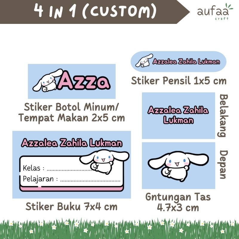 

Set Stiker Buku Tulis | Stiker Pensil | Stiker Nama Waterproof | Gantungan Tas