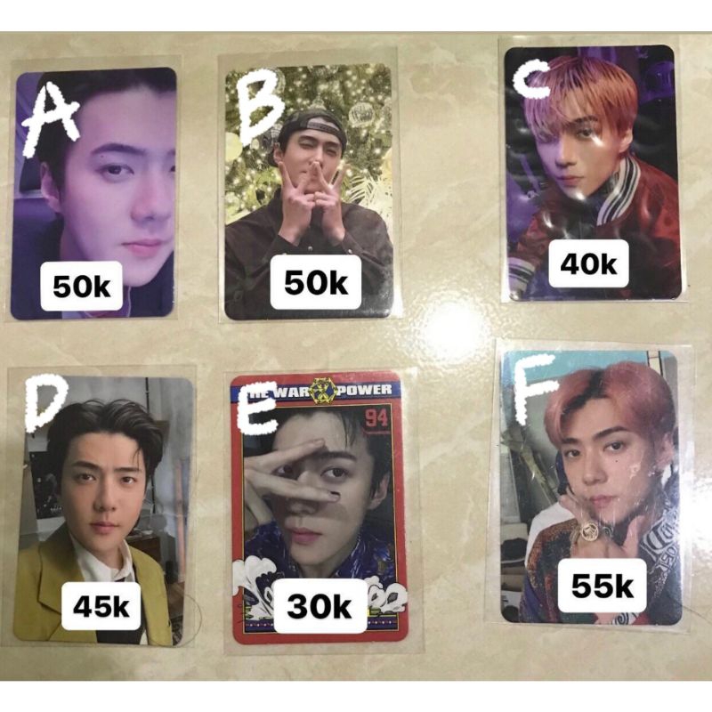 [READY STOCK] Photocard Sehun EXO Power 1BV DFTF  Pink Christmas