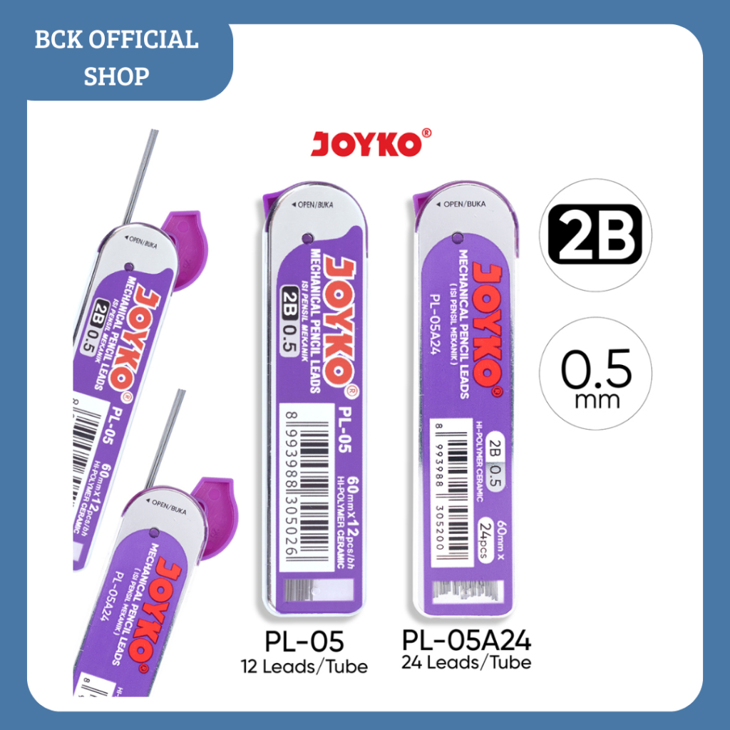 

Pencil Lead Isi Pensil Mekanik PL-05 2B 0.5 mm Joyko (PCS)