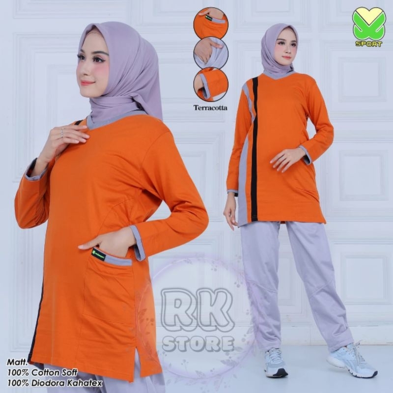 setelan olahraga tunik / setelan olahraga muslim / setelan olahraga