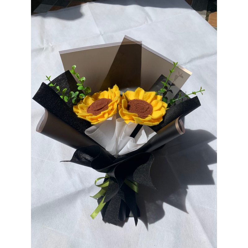 Buket bunga Matahari 2 tangkai / Sunflowers Flanel / Bunga Matahari