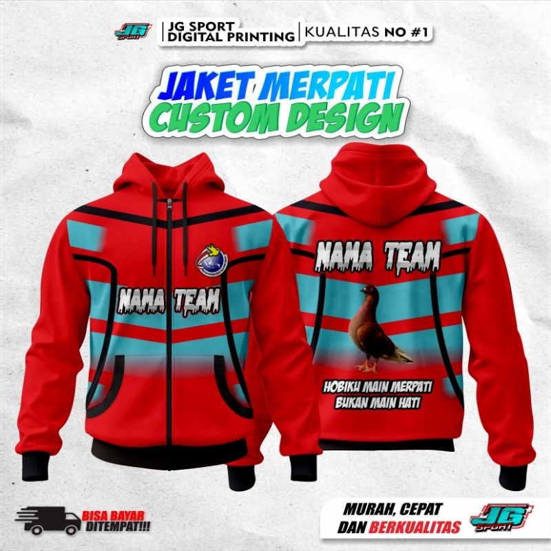 JAKET MERPATI BALAP CUSTOM DESAIN BEBAS REQUEST