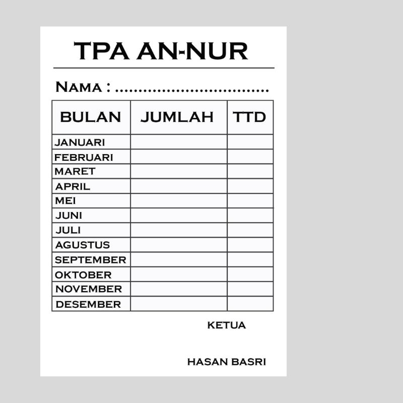 

kartu iuran spp