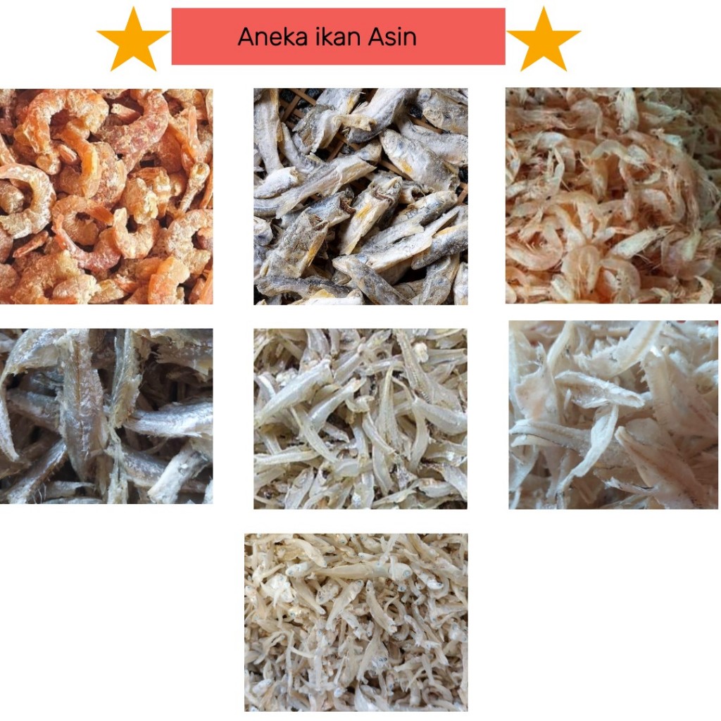 

Aneka Ikan Asin | Ebi Kering | Teri medan | Teri Jengki | Ikan Kuro Asin | Udang Rebon | Ikan kuro Kupas | Ikan Jengki Belah