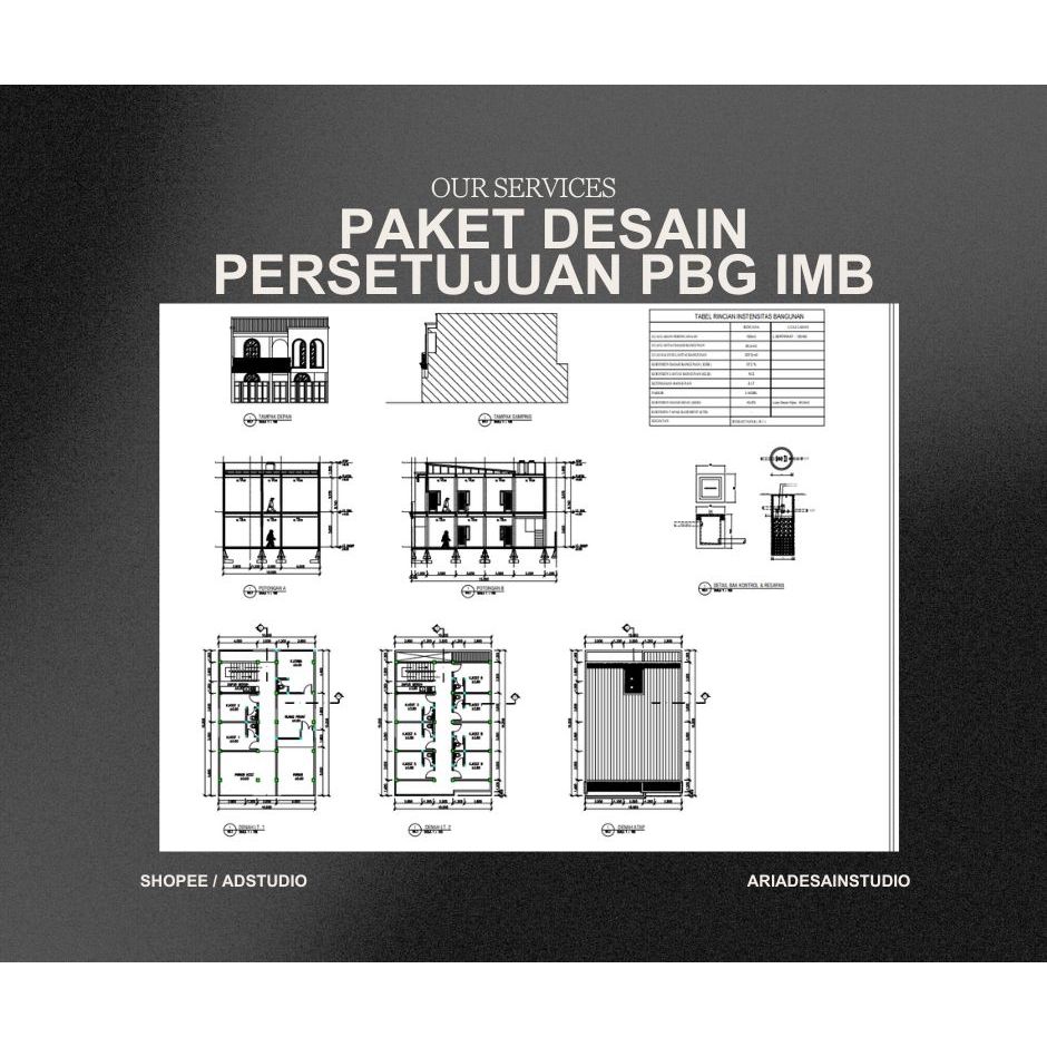 Denah Gambar IMB Lengkap dan PBG SIMBG Persetujuan Bangunan Gedung PBG Terbaru Arsitek Denah Banguna