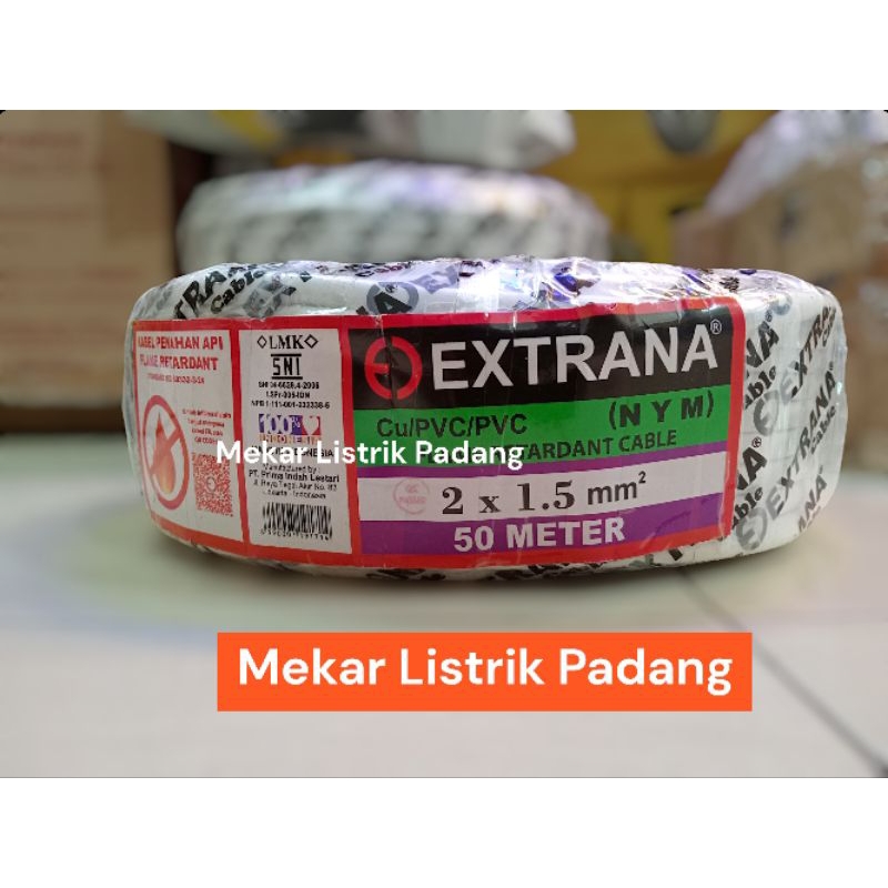 KABEL NYM EXTRANA / COSMIC/ VISICOM 2x1.5mm / 2x2.5mm / 3x1.5mm /3x2.5 mm/ 3x4 mm PER METER ISI KAWA