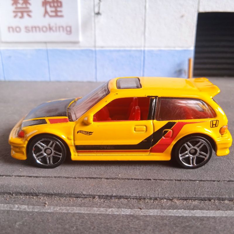 hot wheels hotwheels loose 90 Honda Civic EF 1990 JDM japan banana kuning yellow series seri