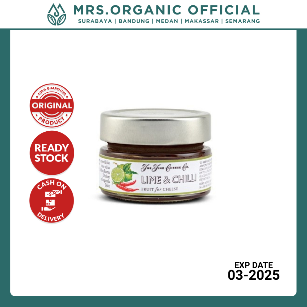 

Selai Roti Buah Lemon Cabai The Fine Cheese Co Fruit For Cheese Lime & Chilli 113gr