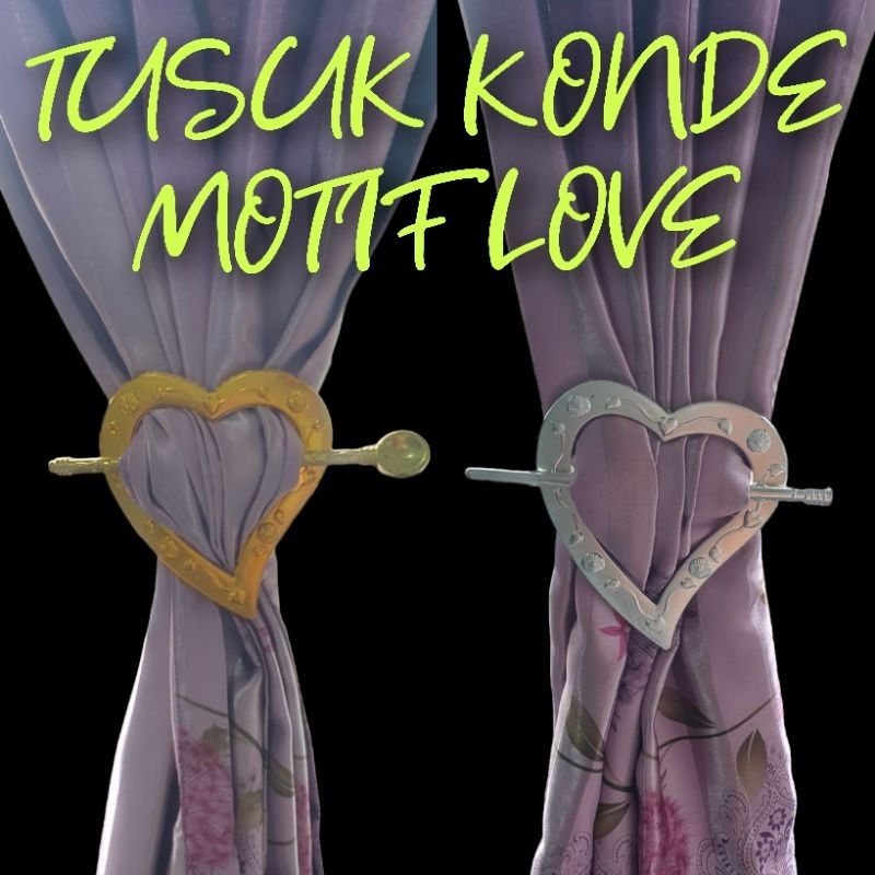 Tusuk konde gorden Love pengikat Tirai jendela minimalis