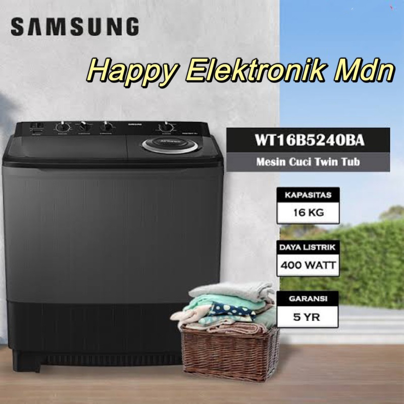 SAMSUNG MESIN CUCI 2 Tabung SAMSUNG WT16B5240BA SAMSUNG MESIN CUCI 16 Kg SAMSUNG MESIN CUCI 16 kg Sa