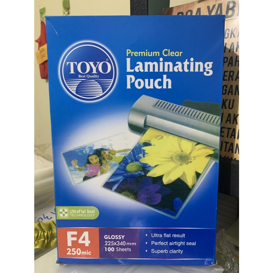 

LAMINATING FOLIO TEBAL 250 MICRON ISI 100 LEMBAR