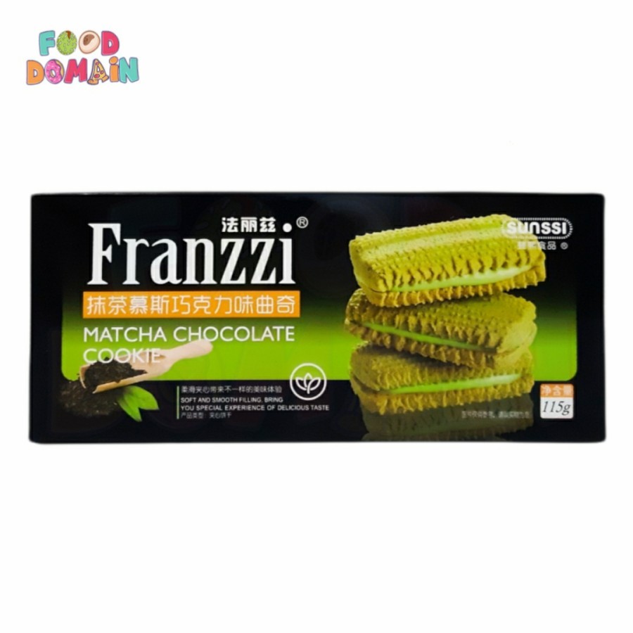 

Biskuit Sunssi Franzzi Matcha Mousse Chocolate Cookie Soft Smooth 115g
