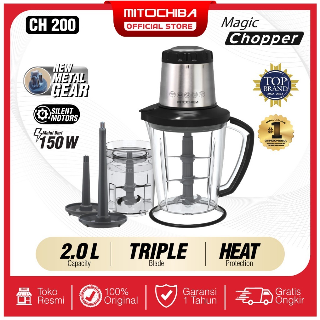MITO MITOCHIBA FOOD CHOPPER CH200 CH 200 CH-200 BLENDER DAGING MAGIC COPPER CH100 CH 100 ORIGINAL