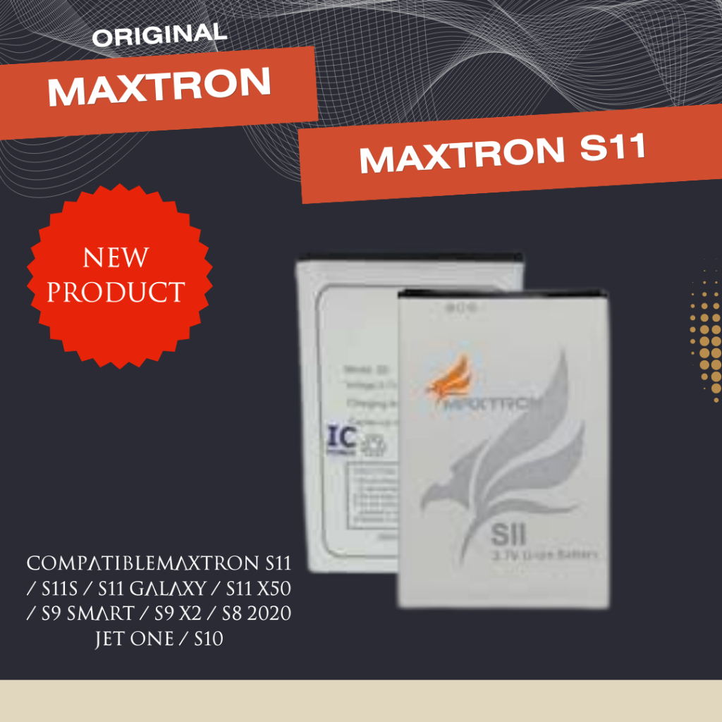Baterai Maxtron S11,S11s,S11 Galaxy,S11 X50,S9 Smart,S9 X2 S8 2020 Jet One,S10 3000mAh battrey hp Ma