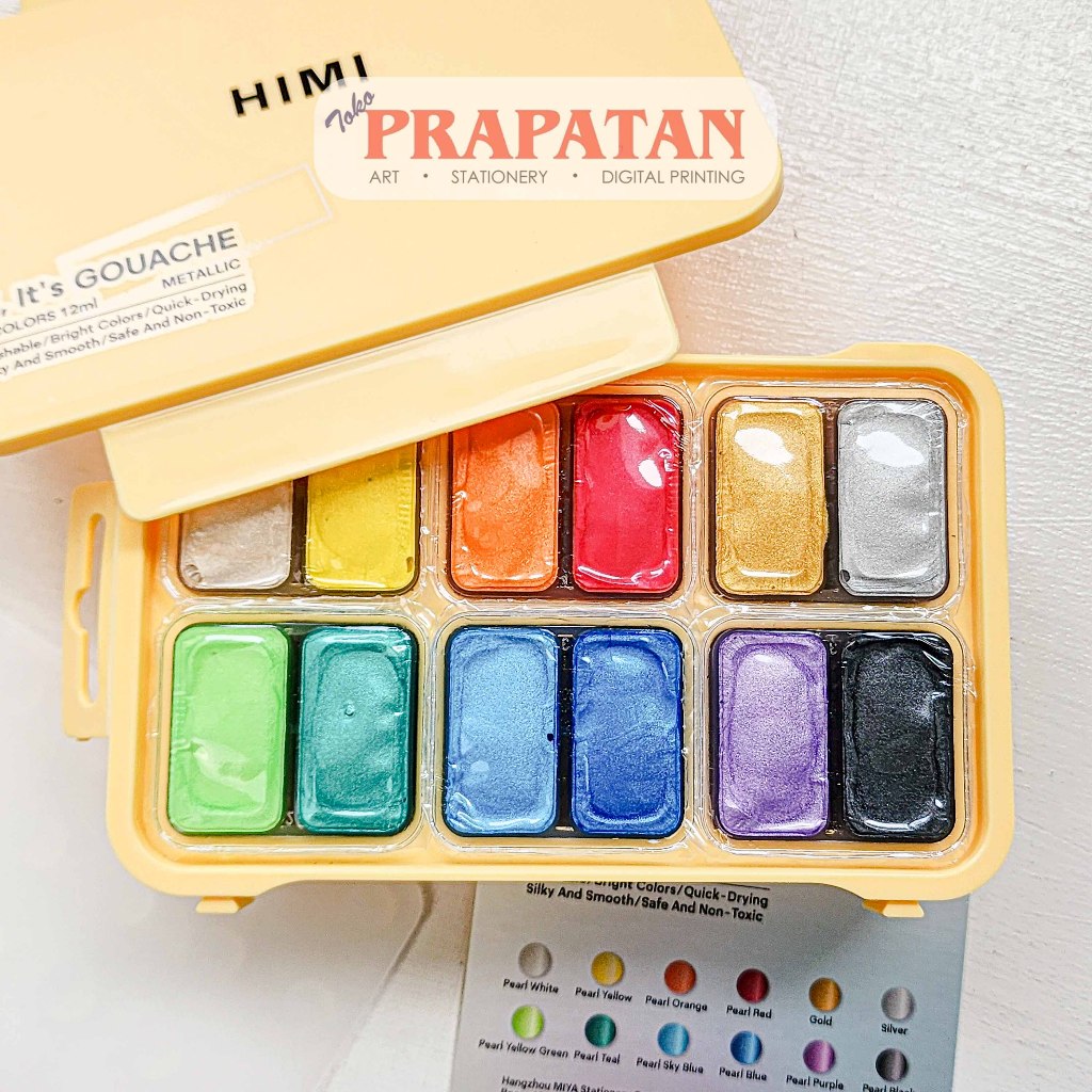 

RB Miya Himi METALLIC Gouache 12x12ml Cat Air Set