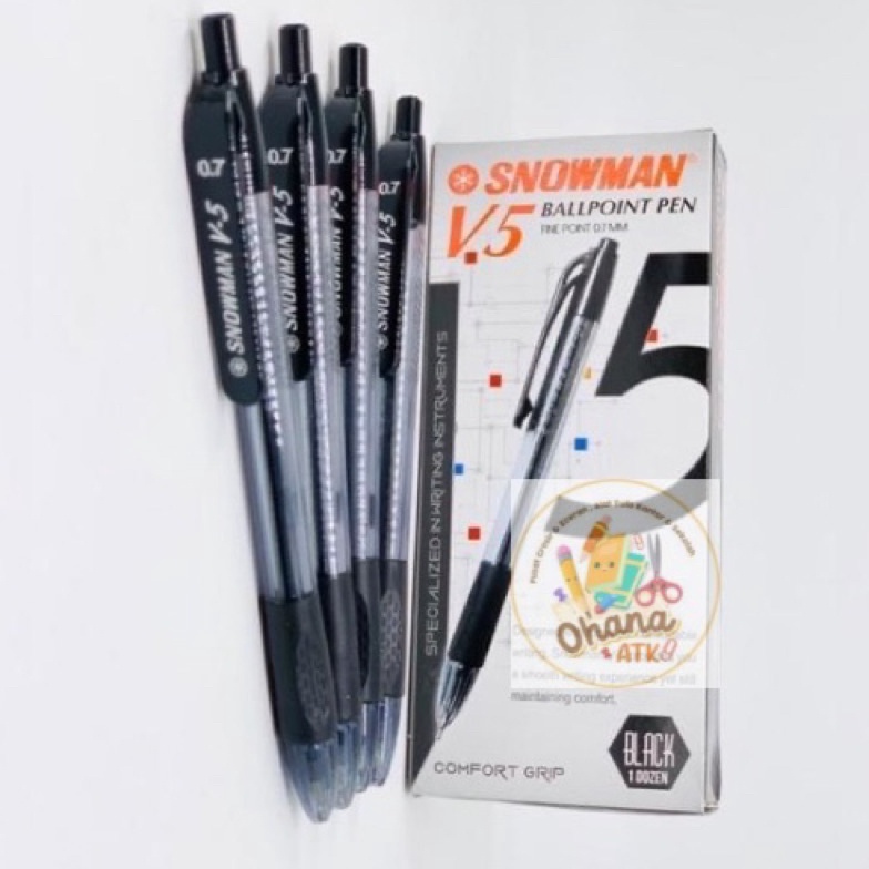 

KODE X1T6 1pack Pulpen Snowman V5 7mm Ballpoint Pen