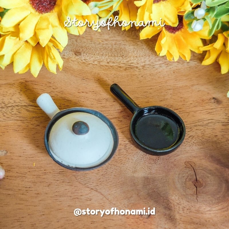 MINIATUR 1:12 PANCI TEFLON (2 x 4 cm) PAN ALAT DAPUR MASAK WAJAN NENDOROID SHF FIGMA