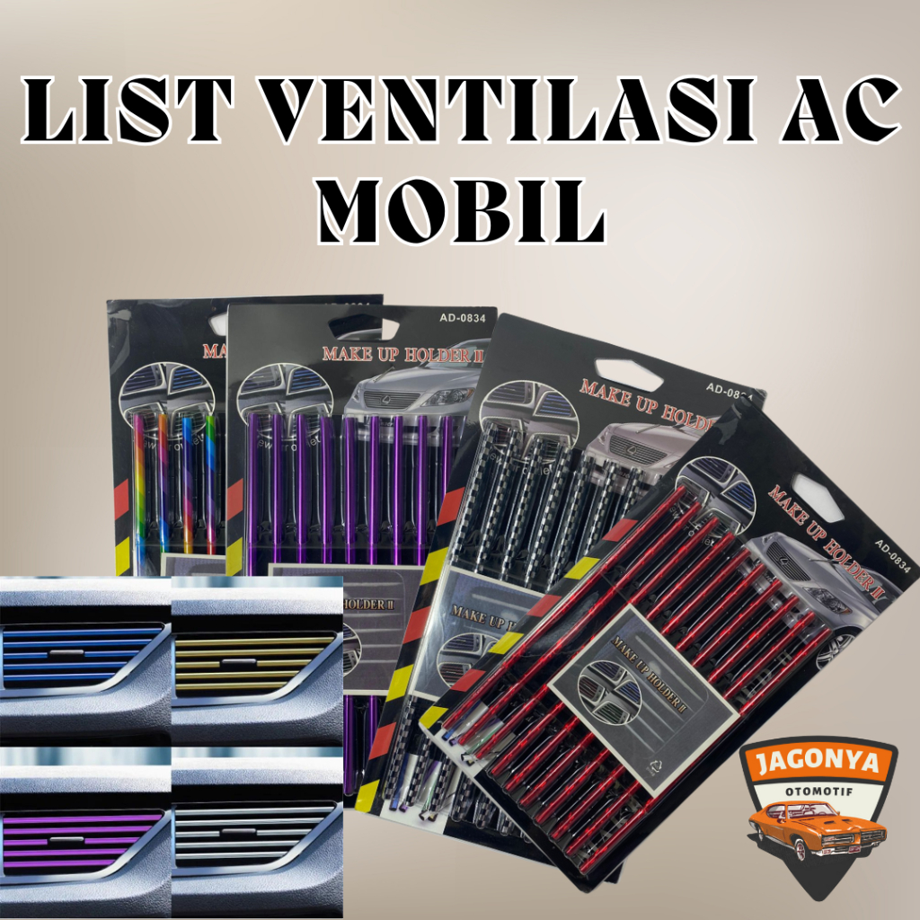 10PCS TRIM LIST VENTILASI AC MOBIL STRIP VARIASI AC MOBIL VENTILASI
