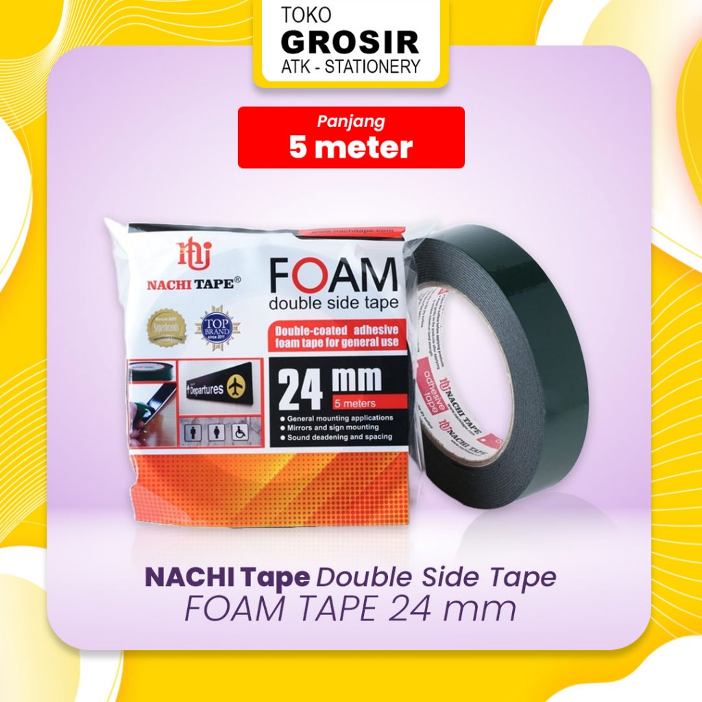 NACHI FOAM Double Side Tape / Nachi Tape Dobel Side Tape Foam