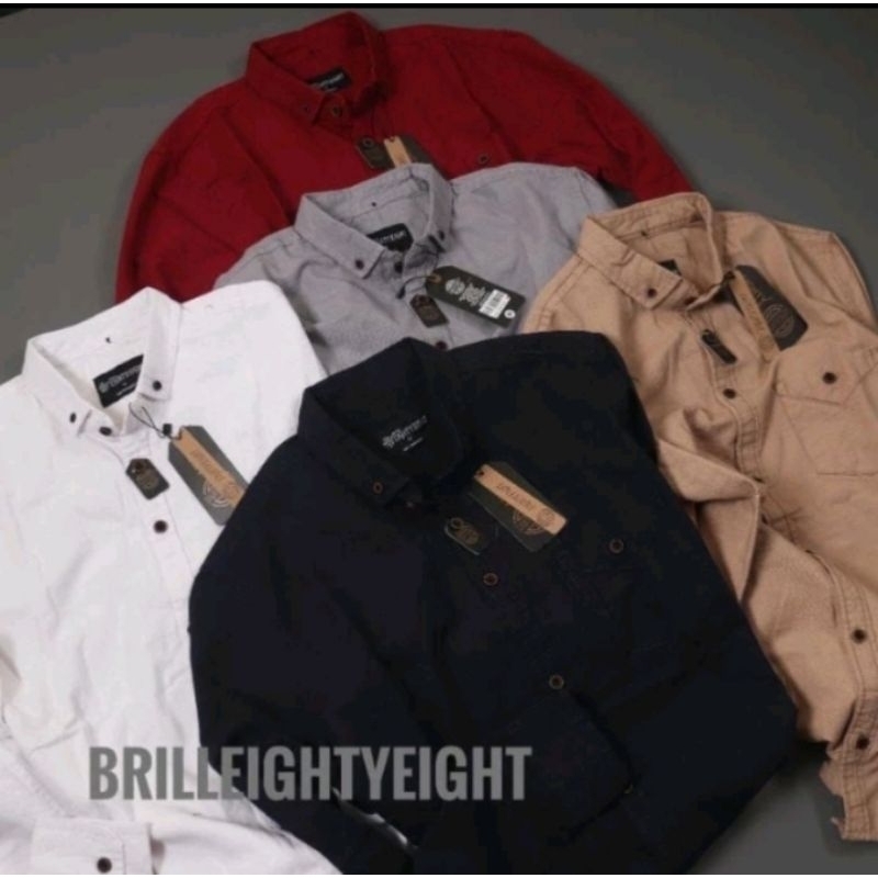 Kemeja Eighty Eight Polos Premium Lengan Panjang