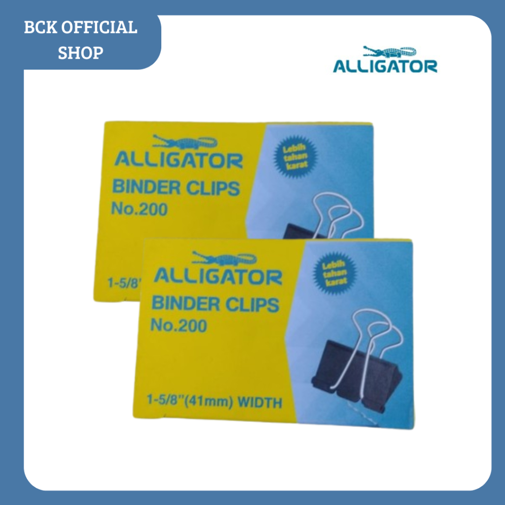 

Binder Clip Klip Penjepit Kertas Alligator - No.200 (DUS )