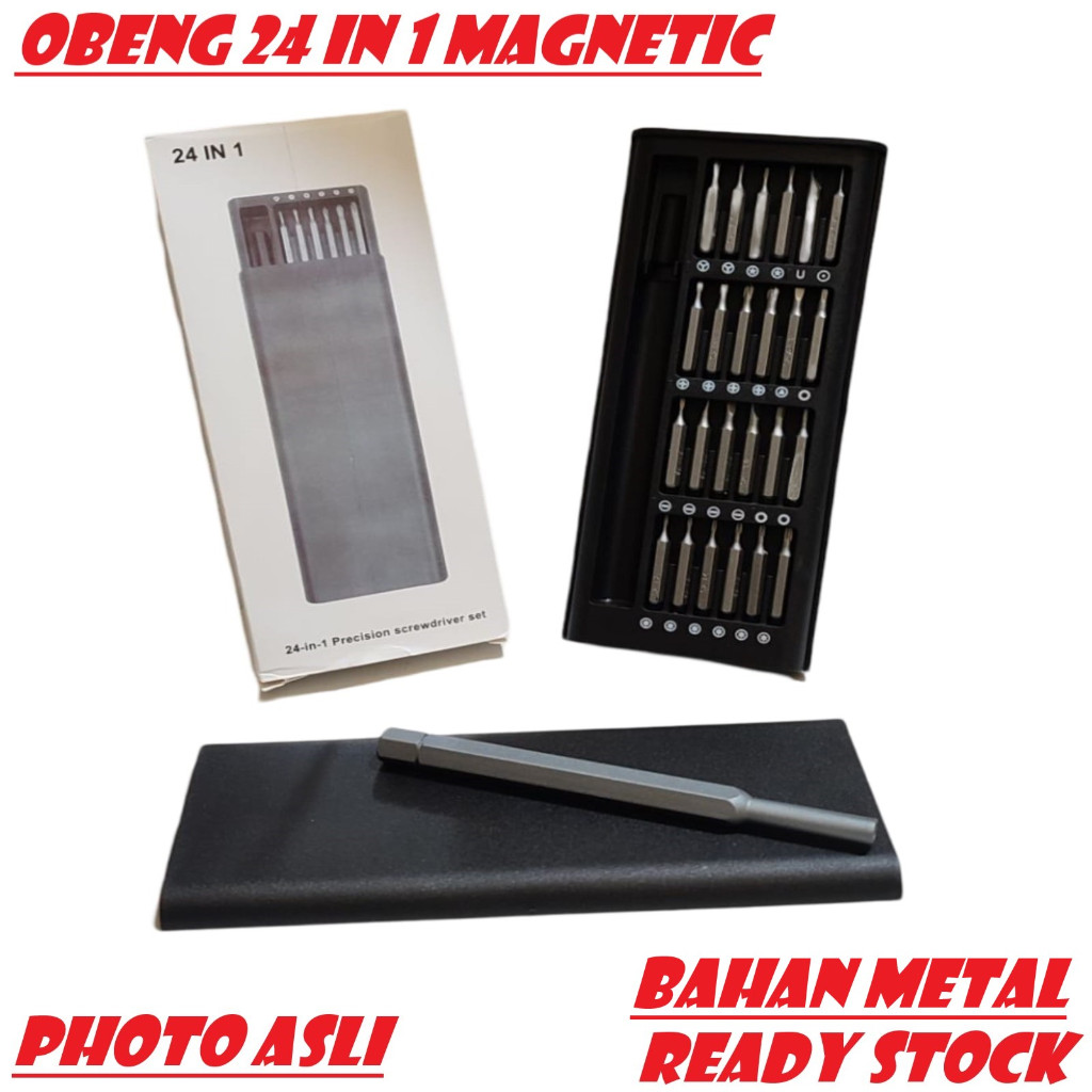 Obeng 24 in 1 Hp full set Obeng Service Komputer Laptop Hp Service  Obeng 24 in 1