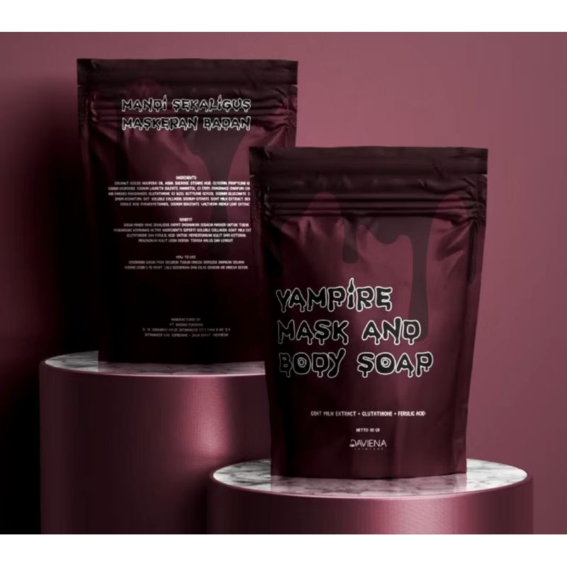 Sabun Vampire, sabun vampire mask and body soap, sabun vampire daviena