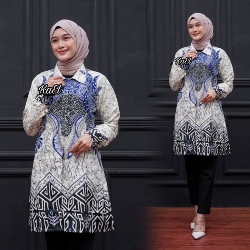 BAJU ATASAN WANITA TUNIK BATIK FORMAL PREMIUM