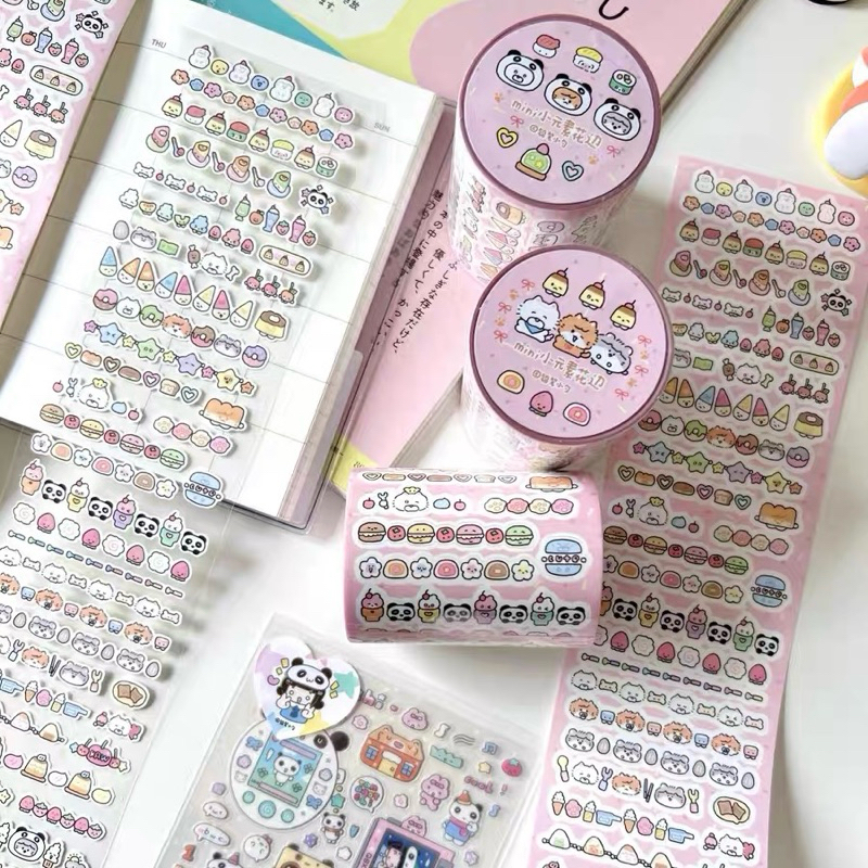 

sticker roll animal food ecer 35cm deco journal dekorasi stiker readystock B14221
