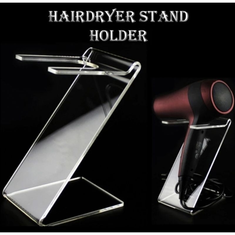 Hairdryer Stand Holder/Dudukan Hairdryer Akrilik 3mm