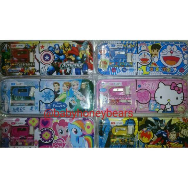

PRODUK TERBARU KotakTempat pensil kaleng karakter anak