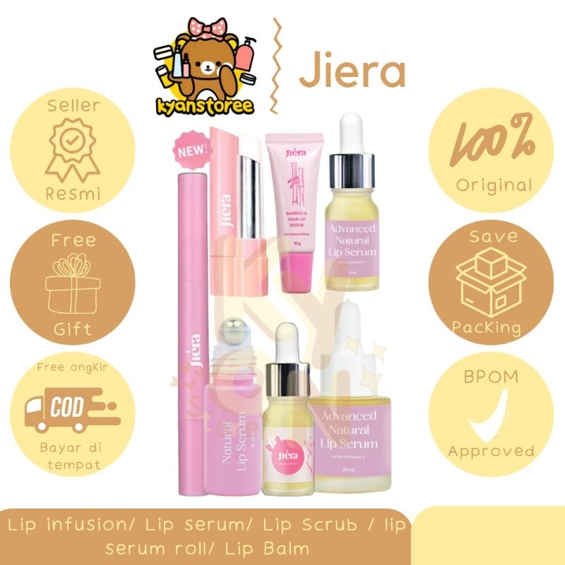JIERA LIP SERUM / JIERA LIP INFUSION / JIERA LIP SERUM ROLL ON / JIERA HUES LIP BALM / JIERA LIP SCR