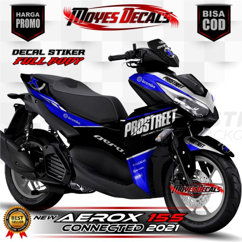 Decal Yamaha NEW AEROX 155 CONNECTED Stiker FullBody //Variasi PROSTREET Support 2021