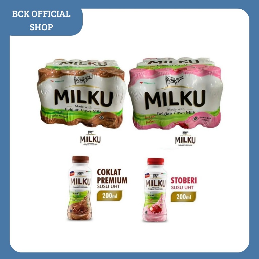 

Milku Susu UHT Coklat/Stroberi 12x 200ml (1Karton)