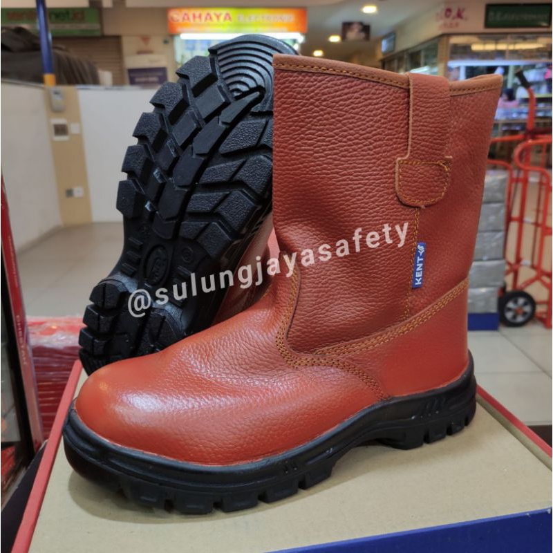 Sepatu Safety Kent Borneo 78460 Coklat Original 100% - Safety Shoes Keselamatan Kerja Proyek Murah B