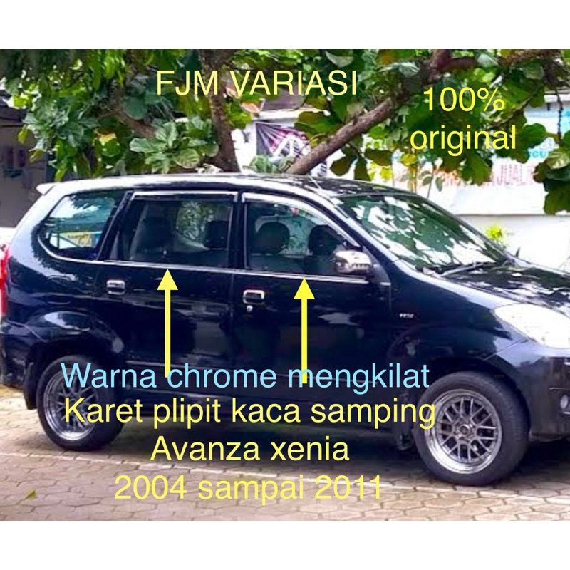 KARET PELIPIT PLIPIT WATER STRIP PINTU KACA SAMPING ORIGINAL UNIVERSAL WARNA CHROME CROME TOYOTA AVA