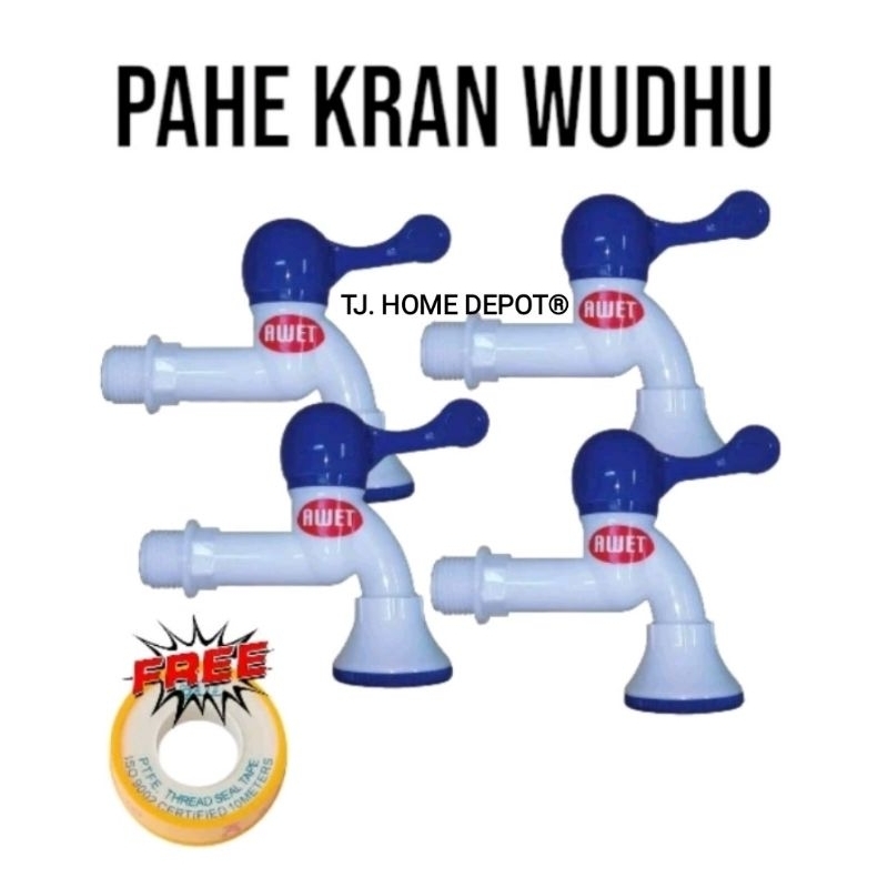 PAHE Kran Wudhu Masjid Awet Shower Bonus + Seal Tape