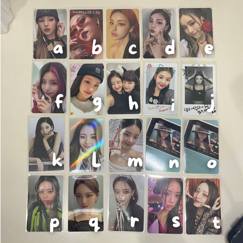 photocard ITZY no bad days sticker, yeji ryujin chaeyoung lia yuna photocard