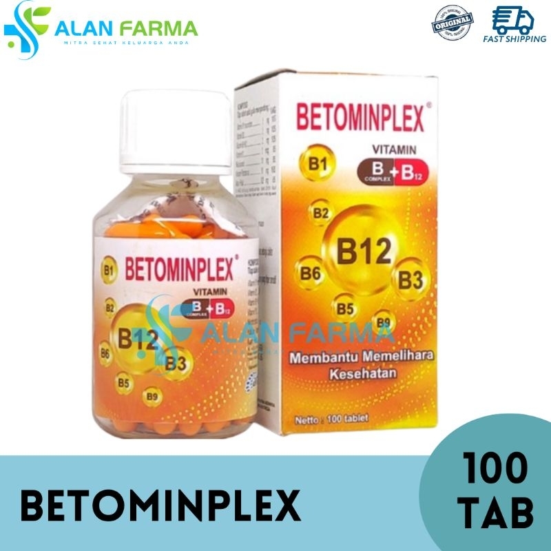 Betominplex Botol isi 100 | Vitamin B Complex dan B12 | Vitamin B Kompleks dan Vitamin B12