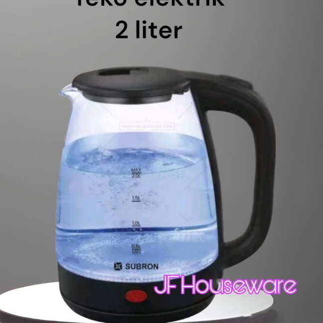 Murah Teko listrik  kettel elektrik kaca 2 liter  pemasak air elektrik