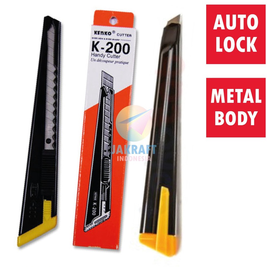 

DISKON SPESIAL 1 Pcs Cutter Kecil JOYKO K2 Full Besi Auto Lock Refill Pisau A1 Tajam Murah