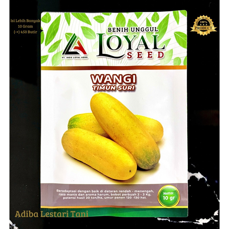 Benih Timun Suri WANGI 10 Gram (-+450 Biji) - Timun Suri Golden Kuning Cap Loyal Seed