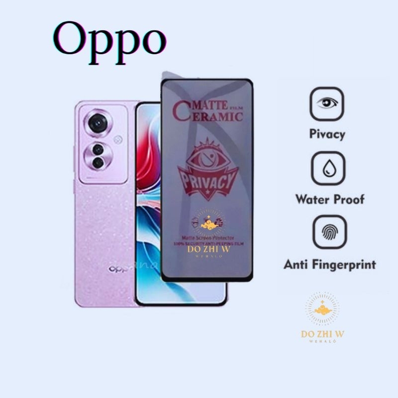CERAMIC MATE ANTI SPY OPPO RENO 8/RENO 8 5G/RENO 8 PRO/RENO 8 PRO+/RENO 8 LITE/RENO 8Z/RENO 10x ZOOM