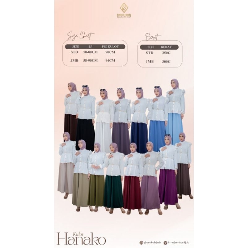 hanako kulot | kulot by emka hijab