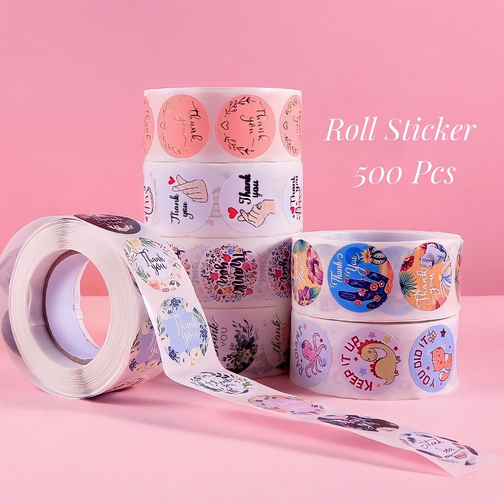 

KUALITAS OKE 1 ROLL ISI 5PCS Stiker Label Thank You 25 CM Sticker Dekorasi Segel Kemasan Makanan Tulisan Thankyou Ty For Your Order I Stiker Karakter Packing Pretty Things Inside Terimakasih Terima Kasih