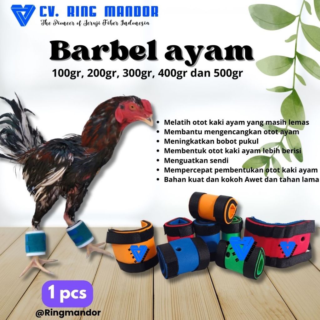 BARBEL AYAM LAGA BARBEL JAGO ADUAN PAKET BEGEL AYAM BANGKOK  SATU PASANG PEMBERAT KAKI AYAM ADUAN BA