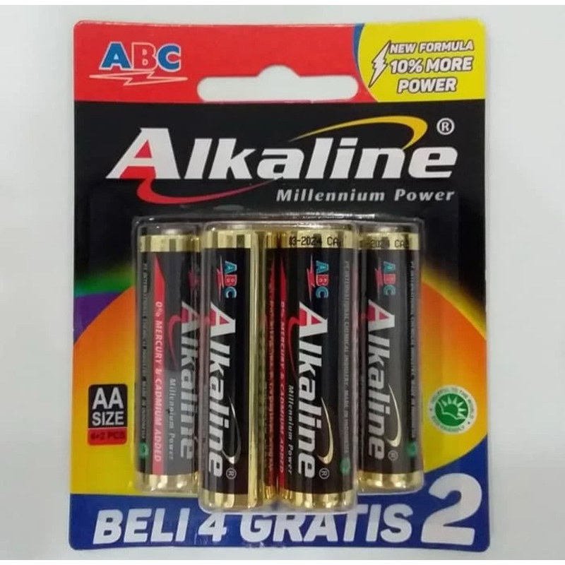 BATERAI ALKALINE AA ISI 6