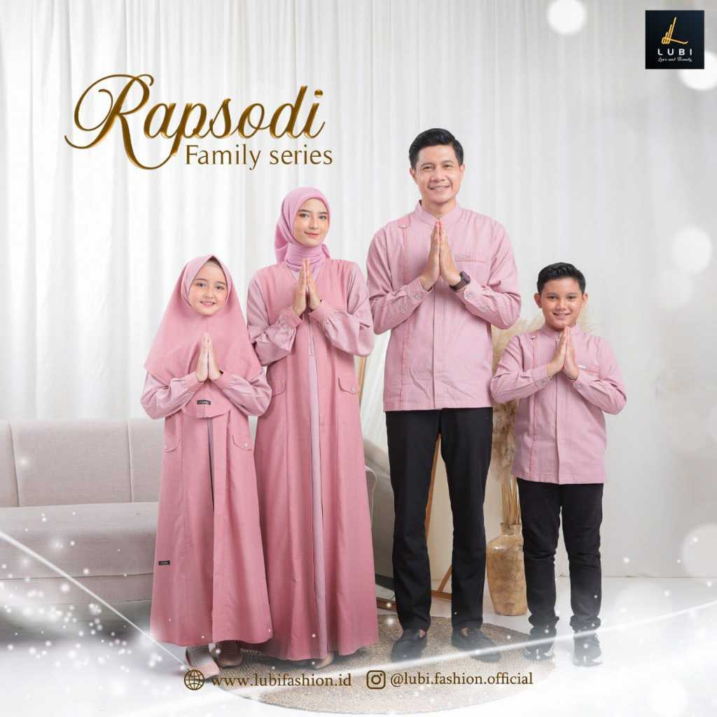 GAMIS RAPSODI DUSTY PINK BY LUBI/GAMIS WANITA LUBI