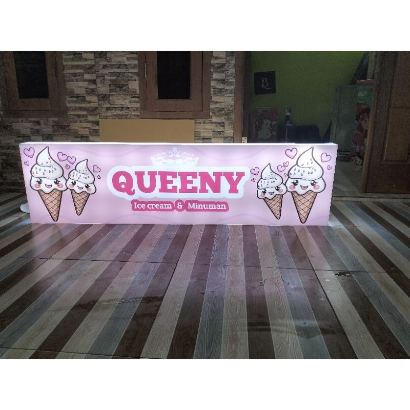 Neon Box acrilik custom, papan nama toko, kantor, sekolah dll