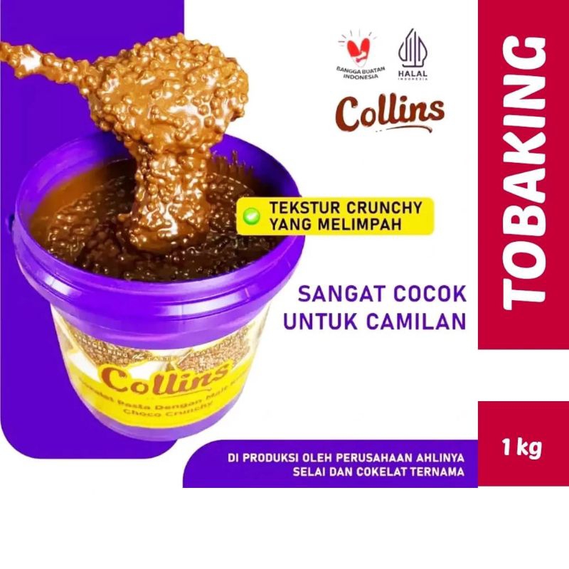 

Collins Choco Crunchy Coklat Collins Colins 1kg COLLINS CHOCO CRUNCHY 1 KG PASTA COKLAT CRISPY MALT Colin